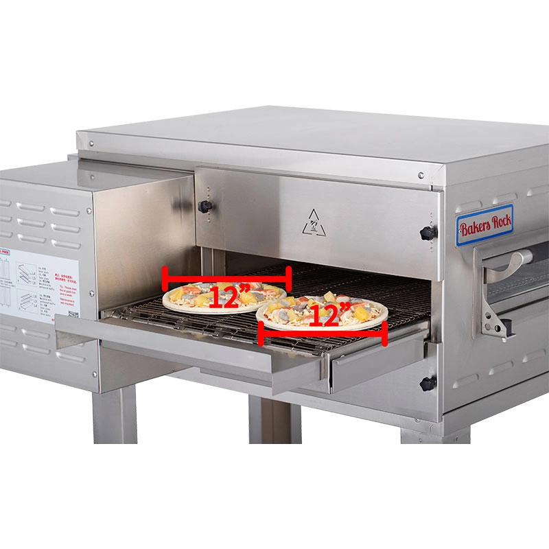 Bakers Rock 26-inch stackable commercial conveyor pizza oven for high-volume restaurant production