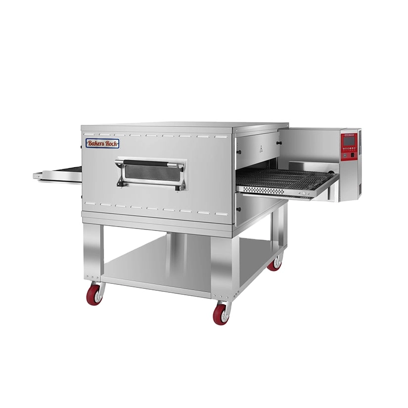 Bakers Rock 32-inch big-capacity electric conveyor pizza oven for pizzerias and food factories